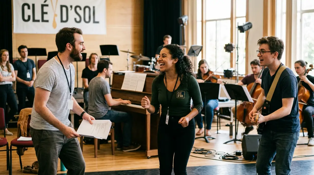 Répétition théâtrale et travail dramaturgique en atelier au Crès